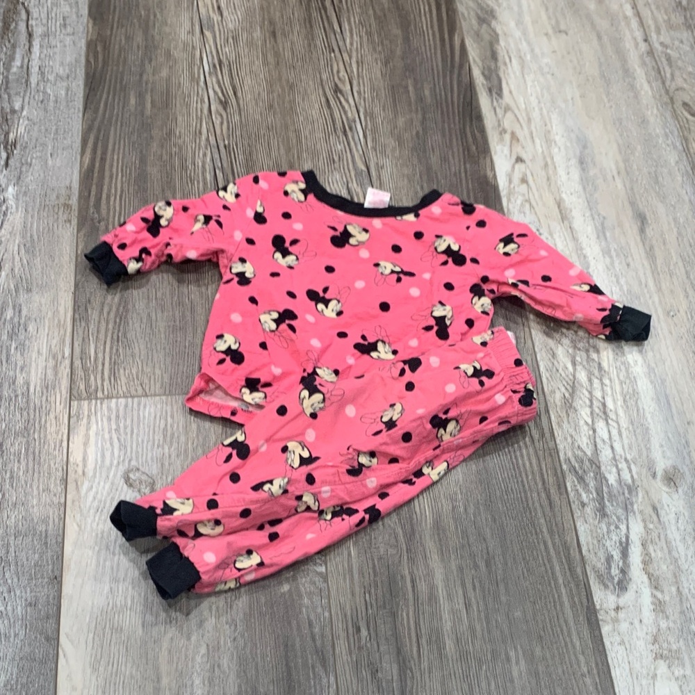 Disney Pink Kids Pajamas with Cartoon Print